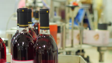 Bottles-Of-Red-Wine-Move-On-A-Conveyor-Belt-10