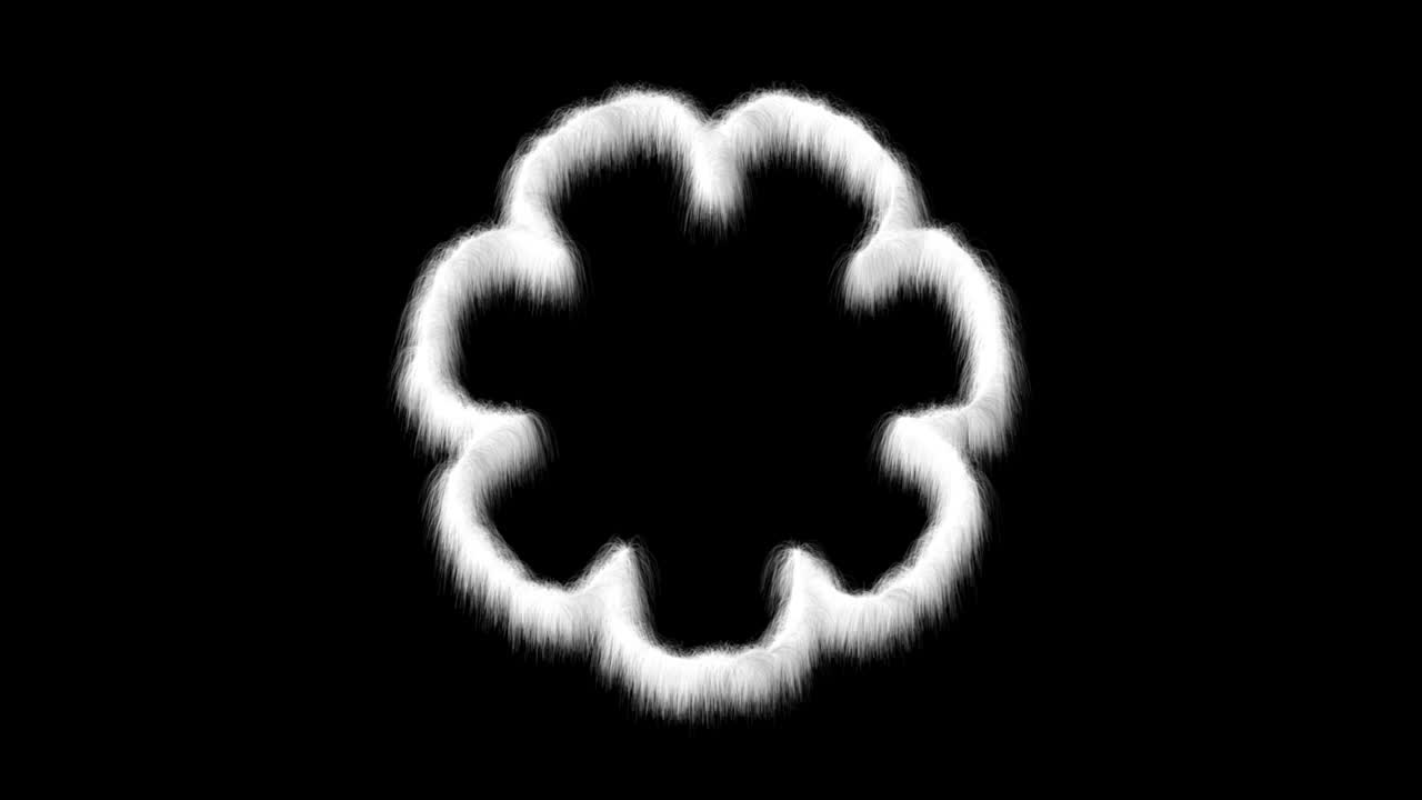 Plush Frame - Flower, frame for media on alpha