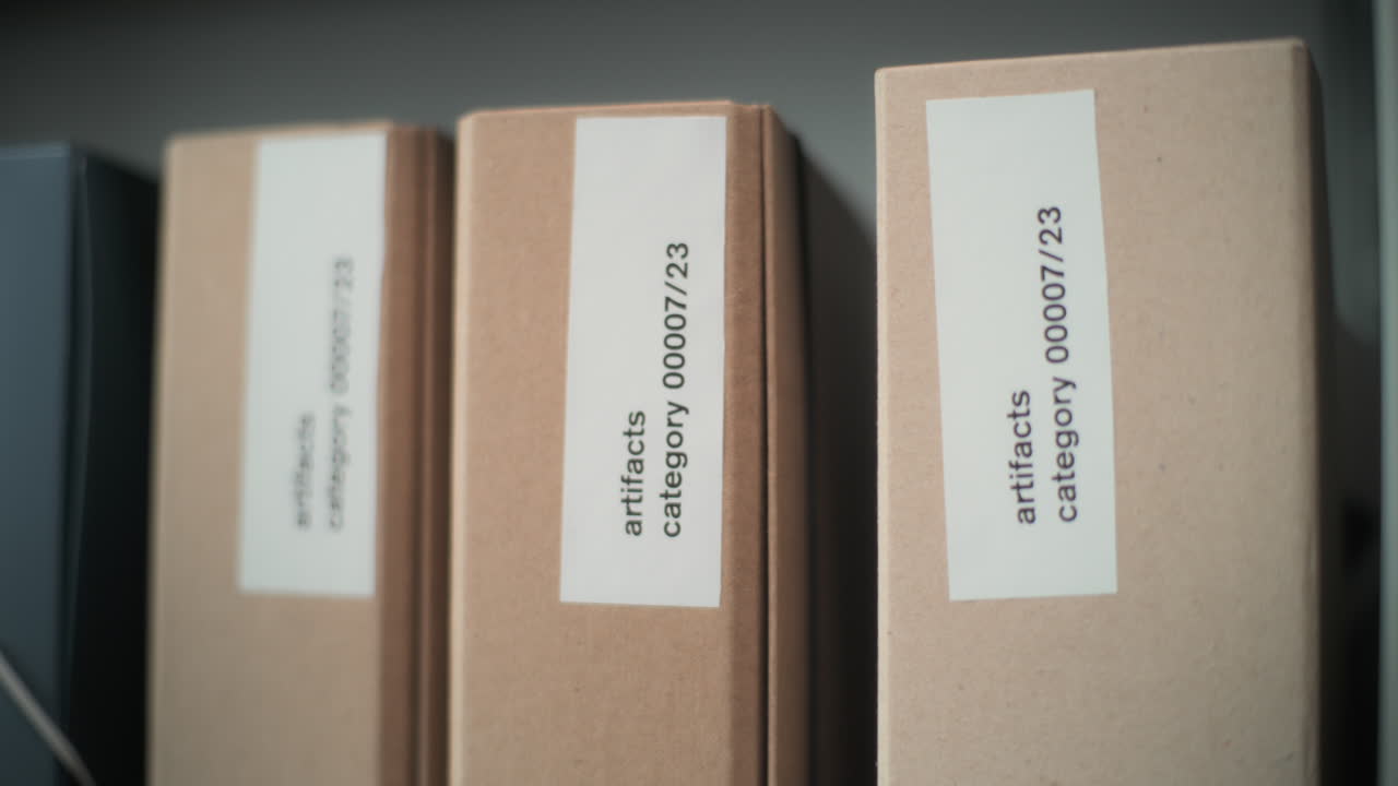 라벨이 붙은 카드보드 상자