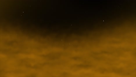 3d cloud smoke gas vapor mist haze fog on starry night time space universe background animation motion graphics vfx gradient particle colour dark orange