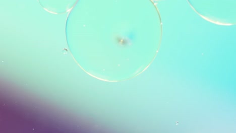 Animation-of-bubbles-moving-on-blue-background-with-copy-space