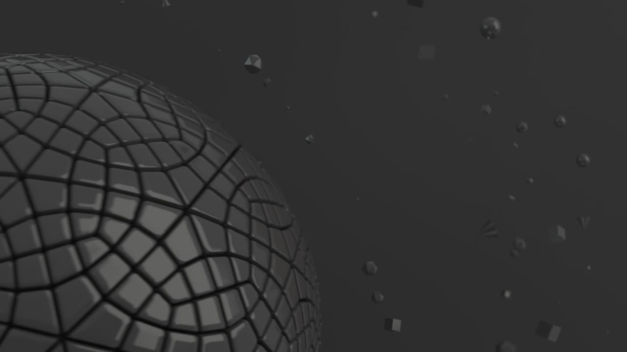 esfera negra en la superficie negra