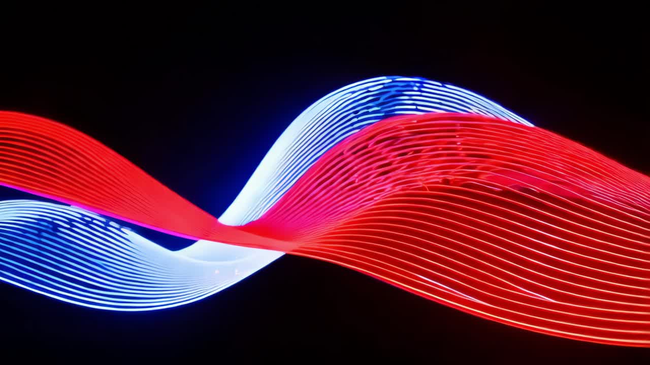 Abstract Light Painting with Colors and Waves