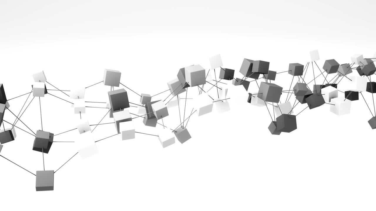 4K Abstract Blockchain Concept.