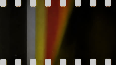 vintage filmstrip with colorful gradient animated overlay, transparent 4k video, alpha channel