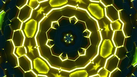 moving hexagon waves in kaleidoscope colors. looped animation