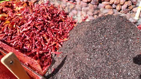 dried chili peppers and spices