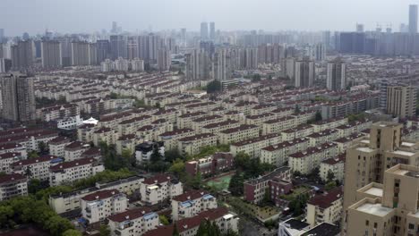 pan shot of the resident building during the shanghai lockdown