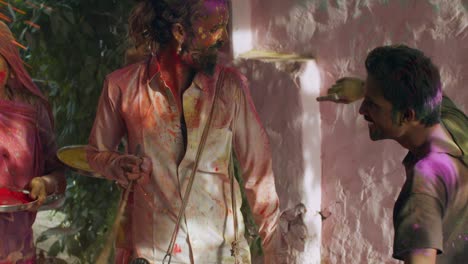 rajasthan people celebrating the festival of colors holi in india