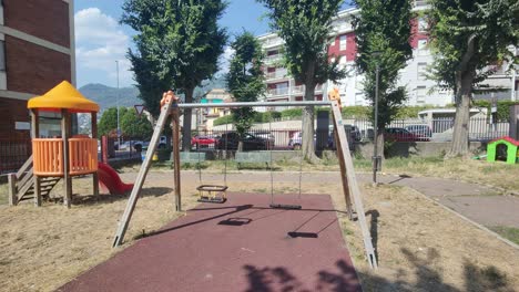 view of children's park and nature behind