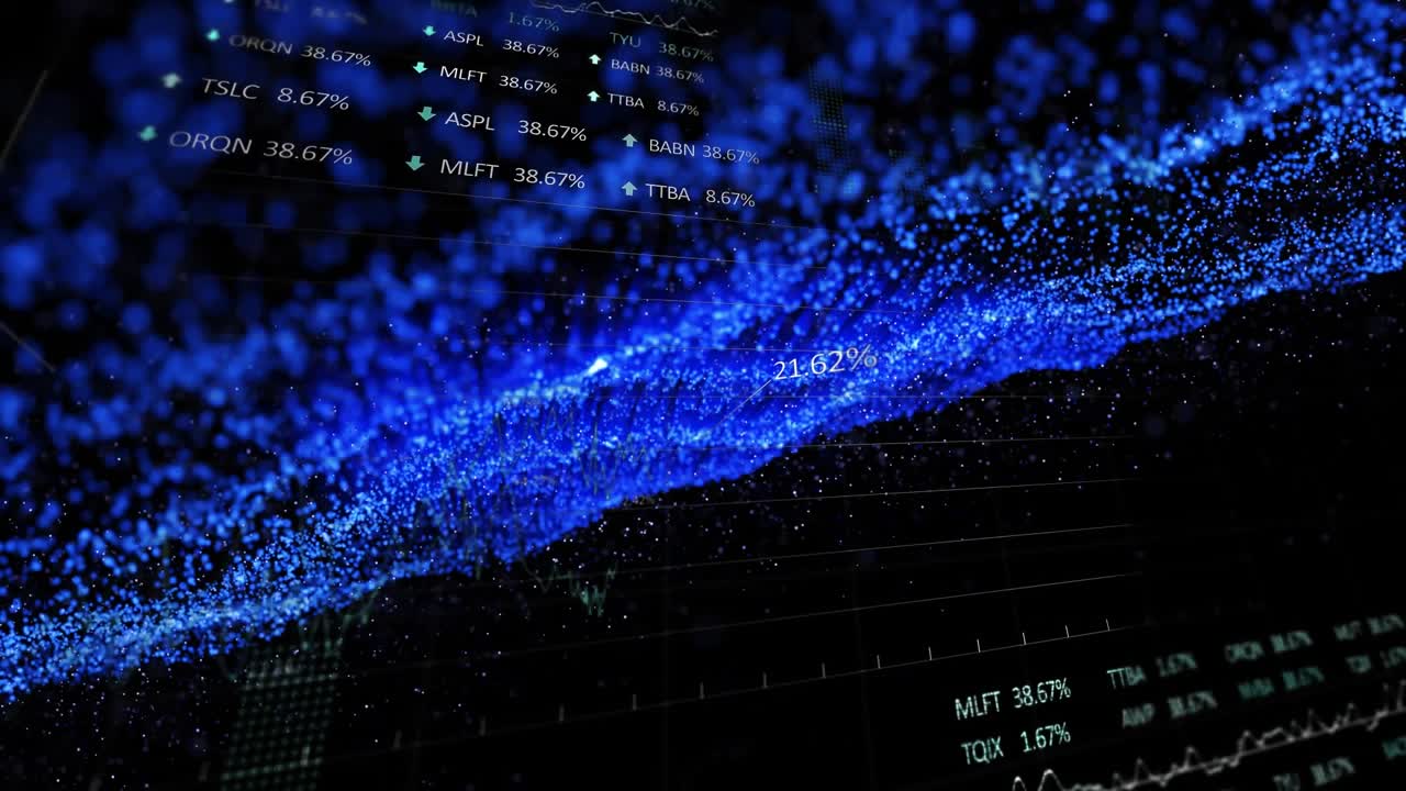 Animation of spots over data processing