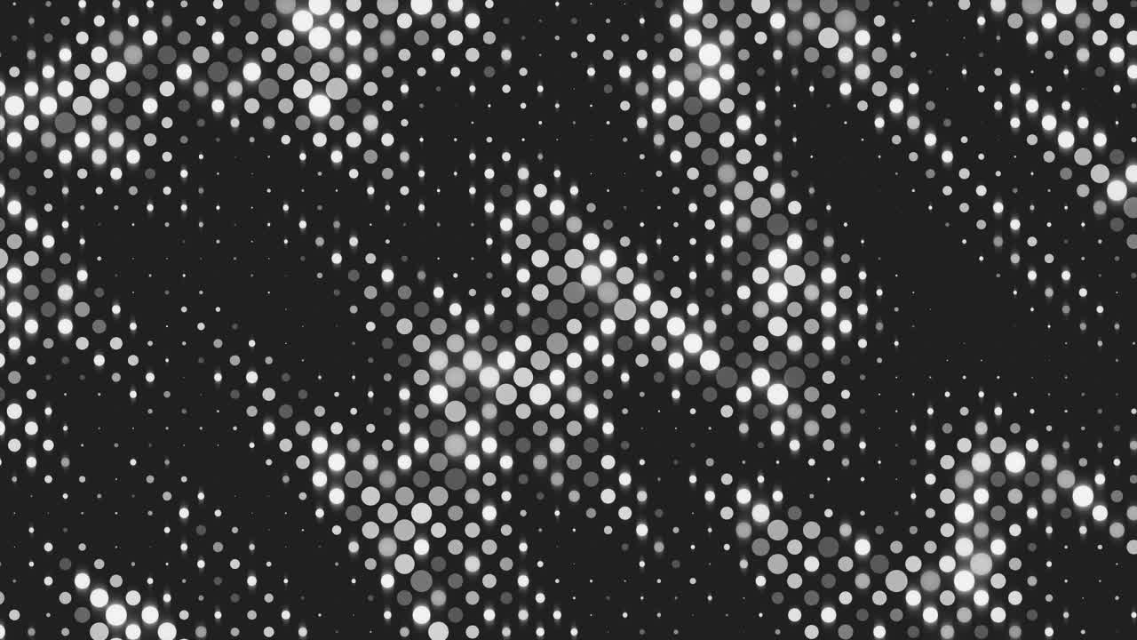 Abstract Shimmering White Dots on Dark Background Loop