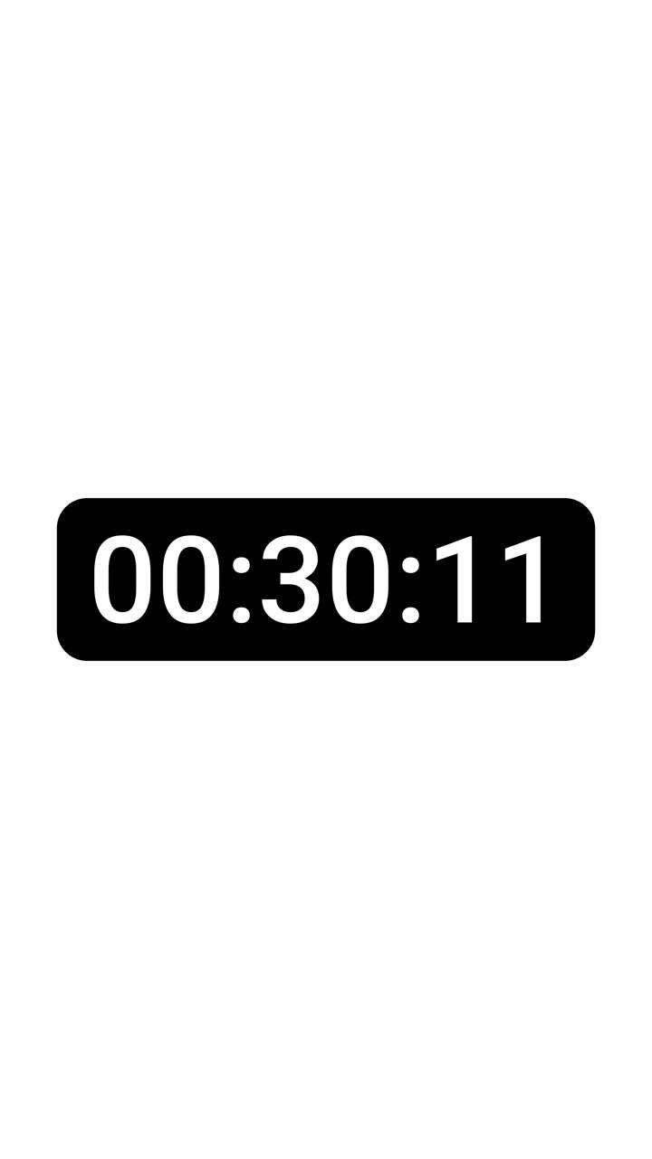Digital Countdown Timer Counting Down from One Hour