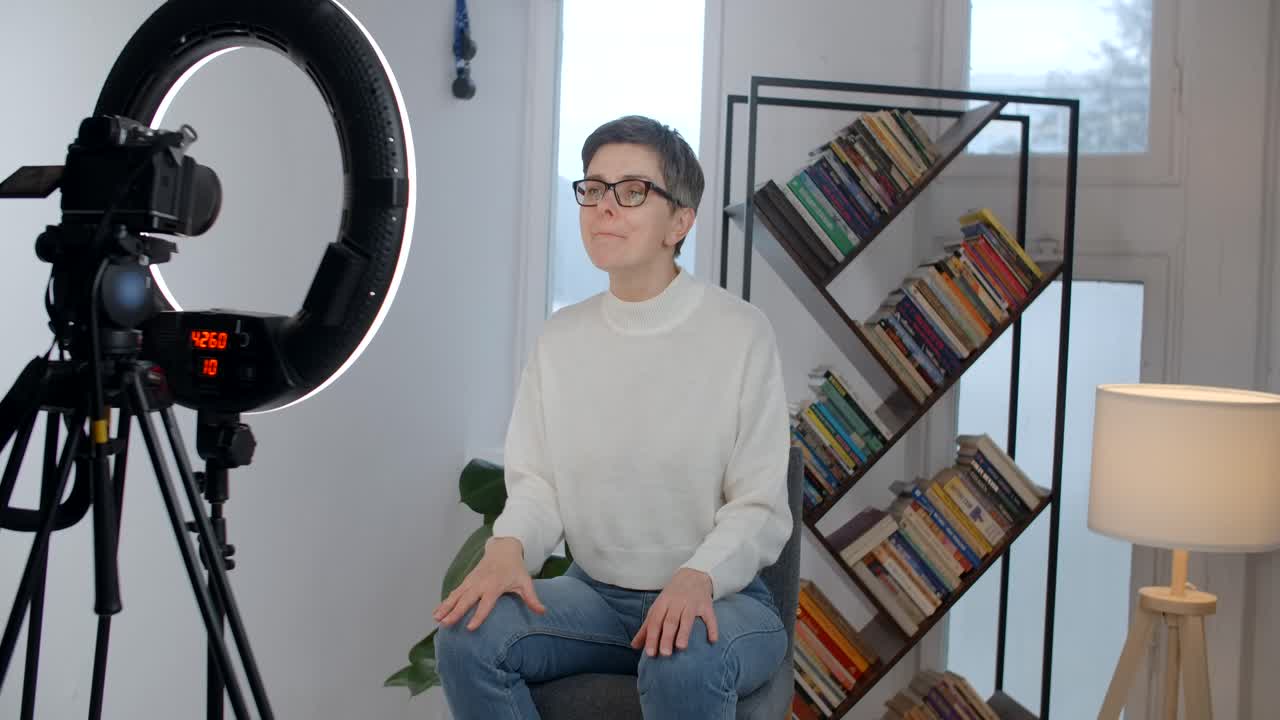 Woman Recording Video Content