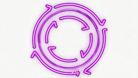 circular neon arrow signs