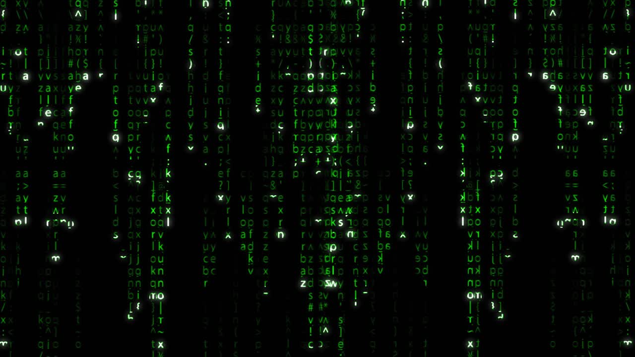 Abstract Green Binary Code Background