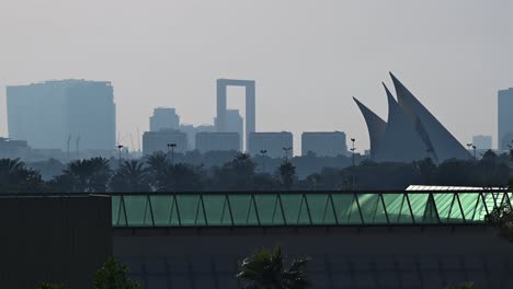 A-fresh-angle-to-enjoy-the-skyline-of-Dubai,-United-Arab-Emirates