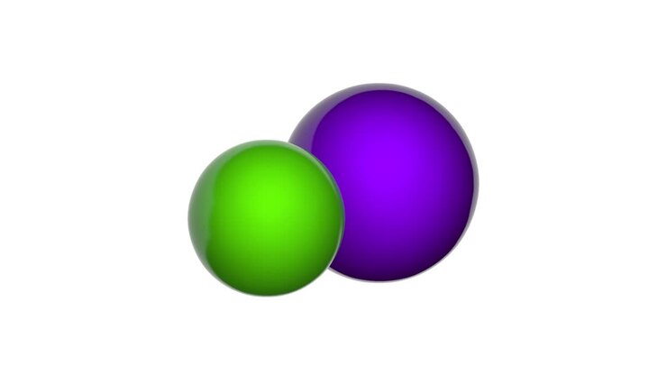 Sodium chloride (NaCl, salt). Seamless loop.