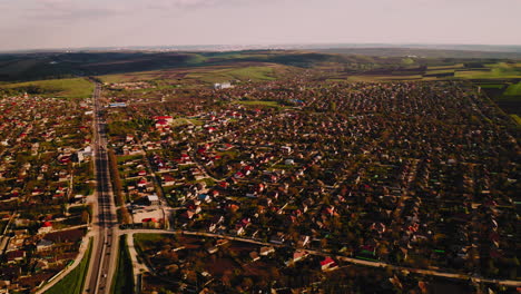 beautiful fields of the republic of moldova, village, forest, and roads