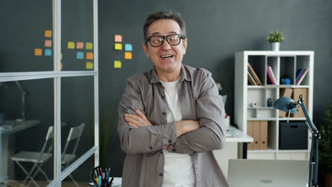 smiling business man in modern office