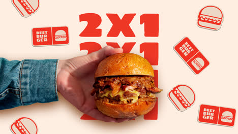 burger promotion and 2x1 deals