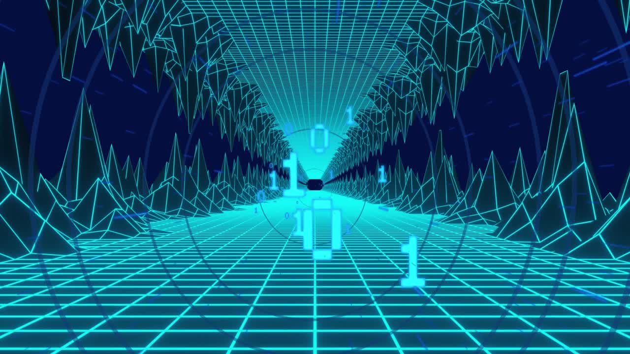 바이너리 코딩과 원 위의 디지털 터널의 애니메이션