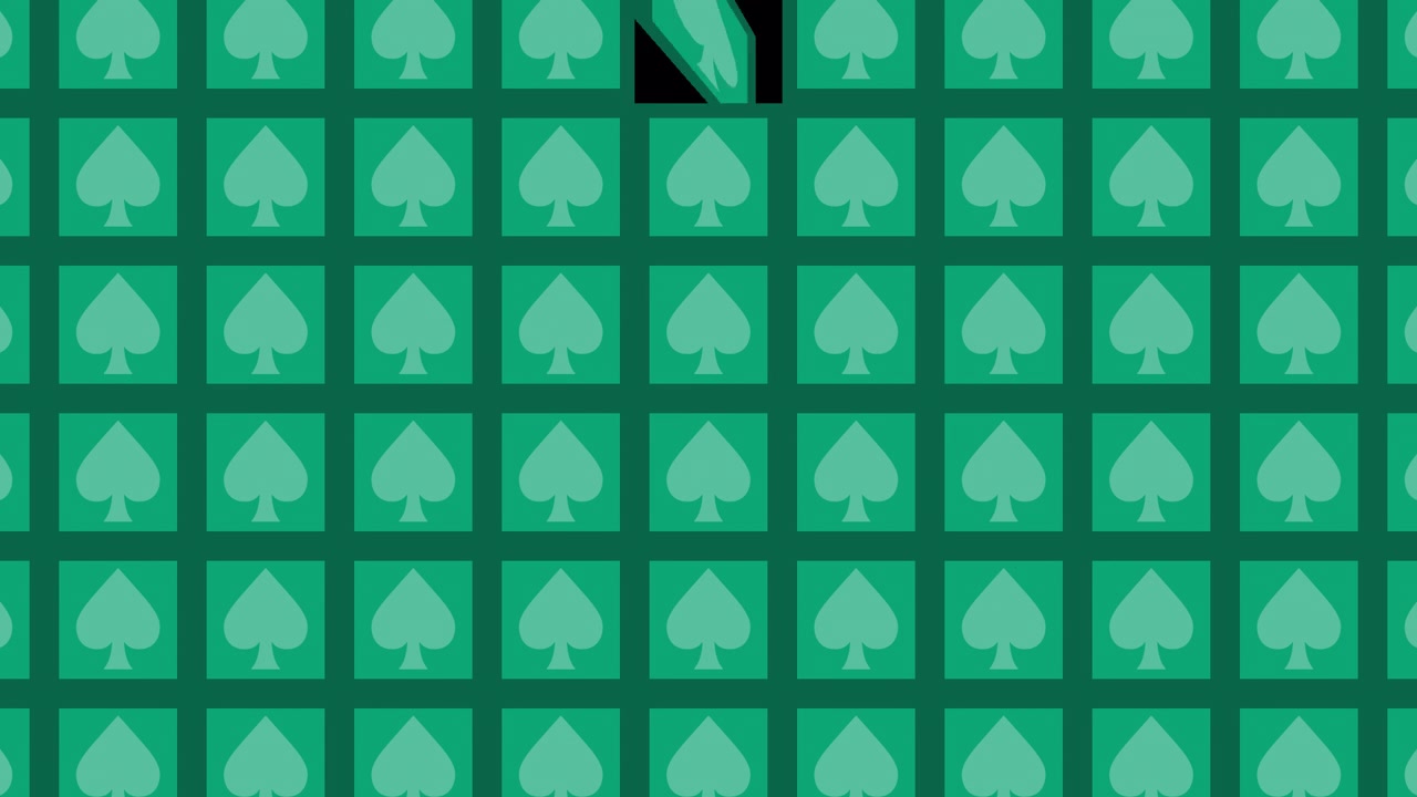 Motivo a picche verdi di carte da gioco