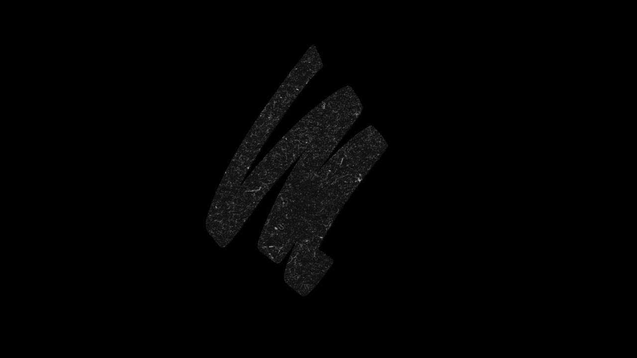 Animated Hand-Drawn White Textured Scribble on Black Background