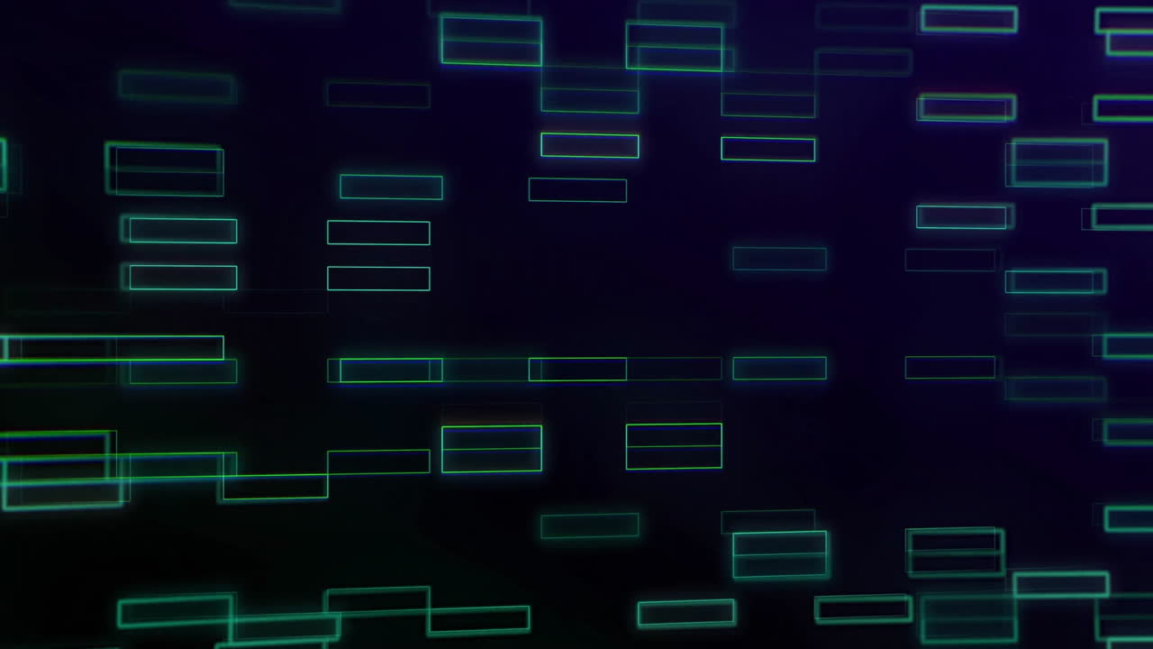 animación de formas de neón sobre un fondo negro