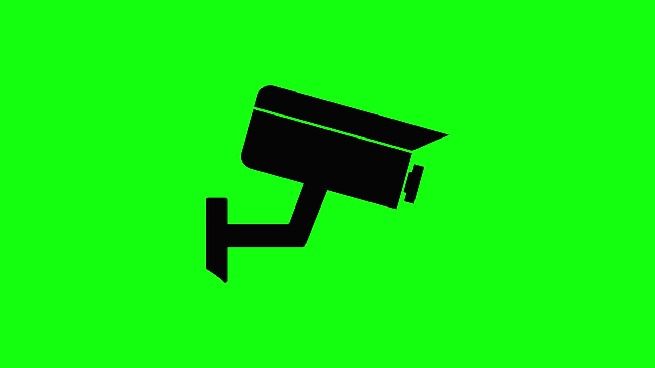 10 animazioni di introduzione di un simbolo o icona di una telecamera di sicurezza