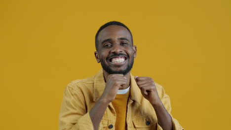 happy man celebrating