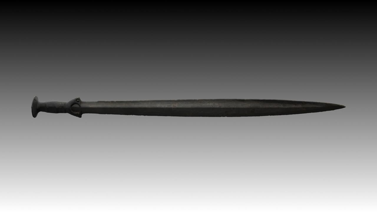 ciclo de rotación de la espada de la edad de bronce