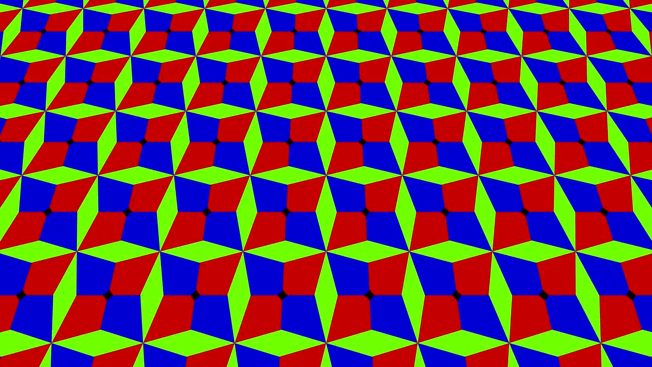 patrón de video gráfico con figuras geométricas que se inclina hacia arriba y se mueve.