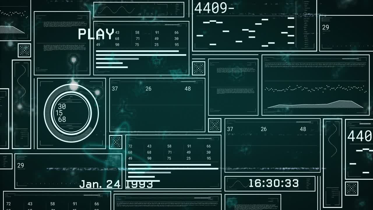 Clicking PLAY icon initiating UI updating gauges reshaping graphs visualizing time progression