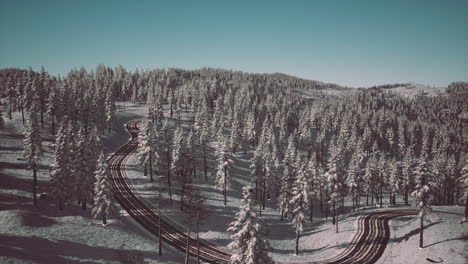 splendid alpine scenery in winter