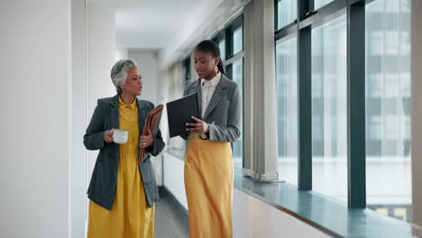 two businesswomen in professional conversation