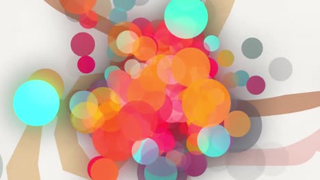 animation of colorful spots and lines on white background