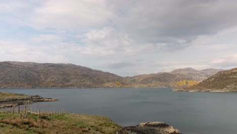 panning shot of the stunning scenery at unapool on the nc500 route