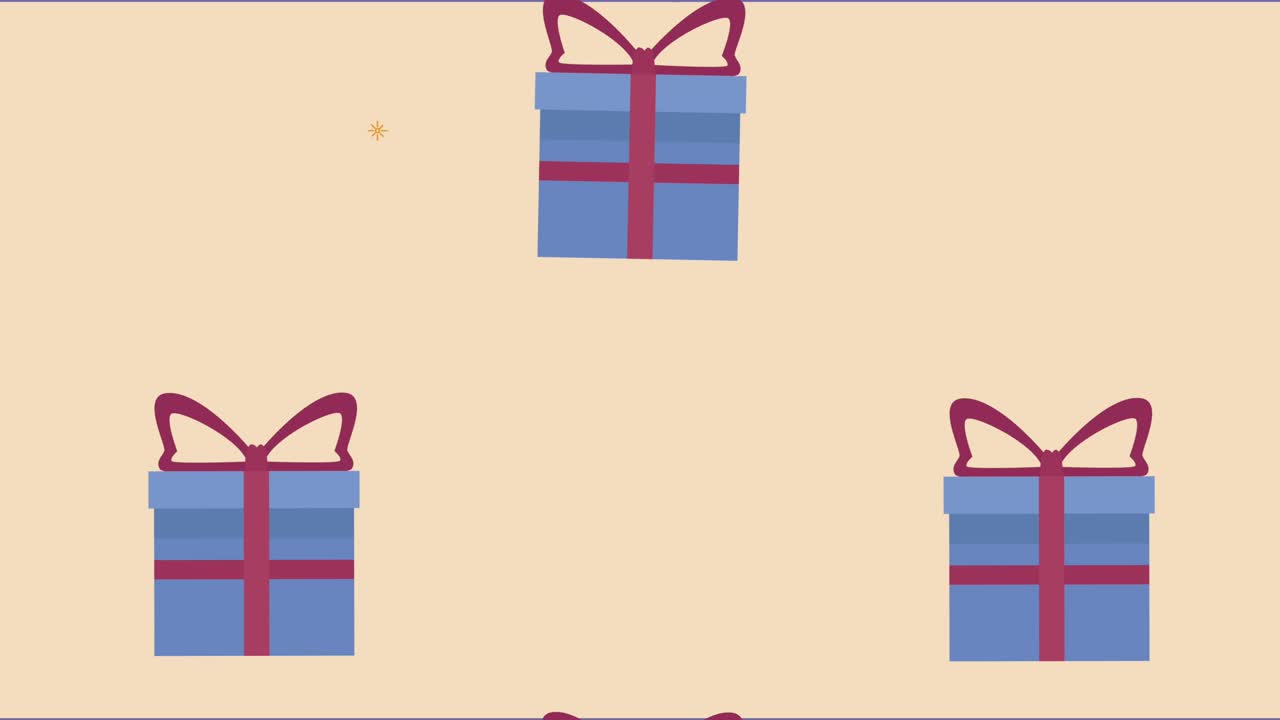 Animazione di pattern con scatole regalo blu