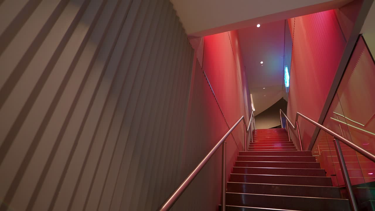 Staircase with handrails