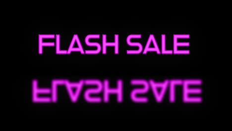 pink neon flash sale text appearing 4k