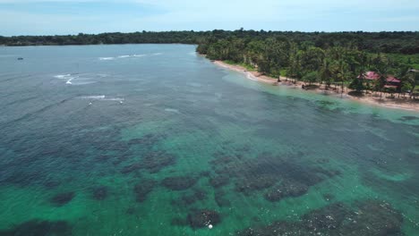 Boca-del-Drago-beach,-Bocas-del-Toro,-Panama_drone-shot