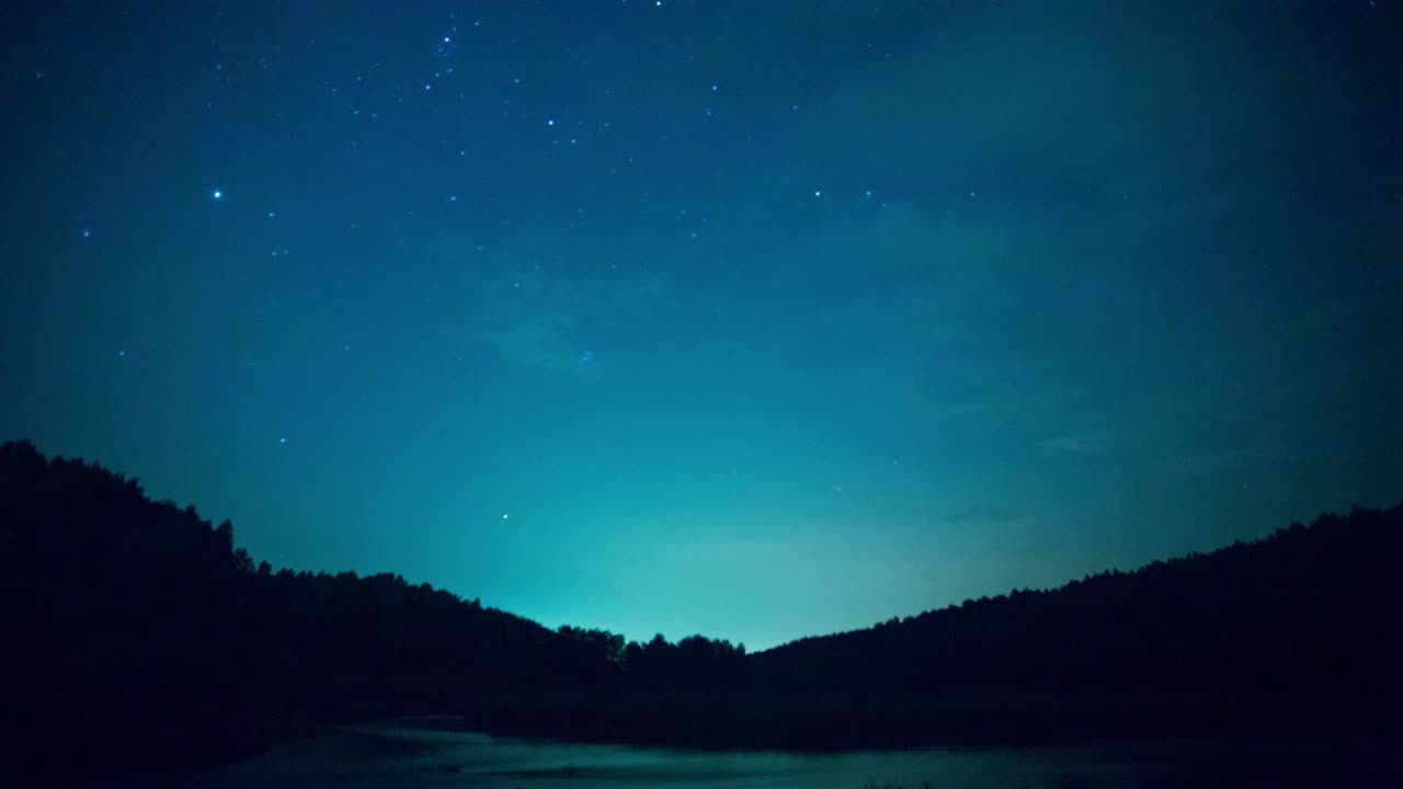 별이 가득한 밤의 풍경