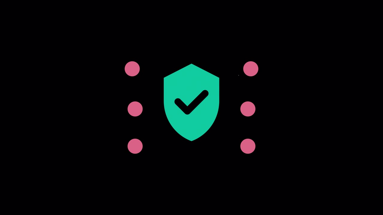 Animated Shield Icon Showing Security Breach and Resolution