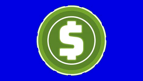 cripto currency dollar coin looped rotate
