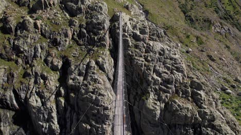 scenic view of triftbrucke, the iconic suspension bridge in innertkirchen, switzerland