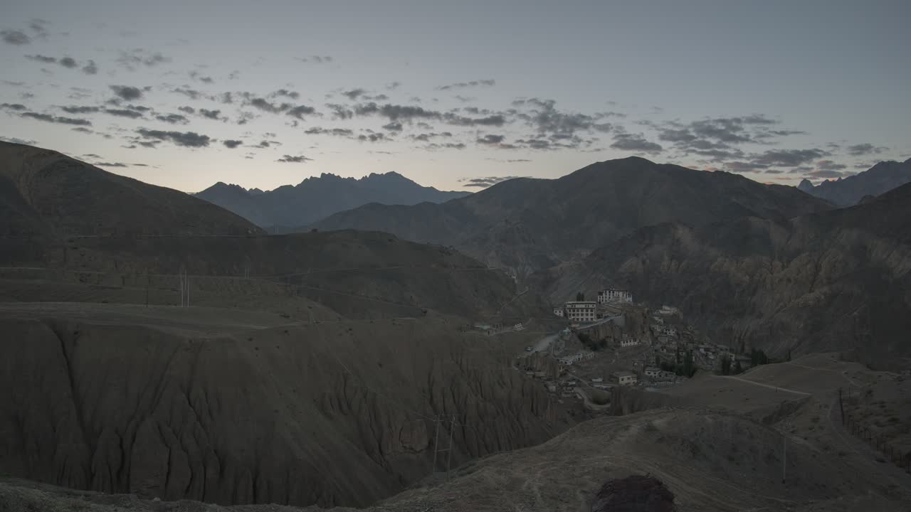 Sunrise/Sunset over a Himalayan Monastery Valley