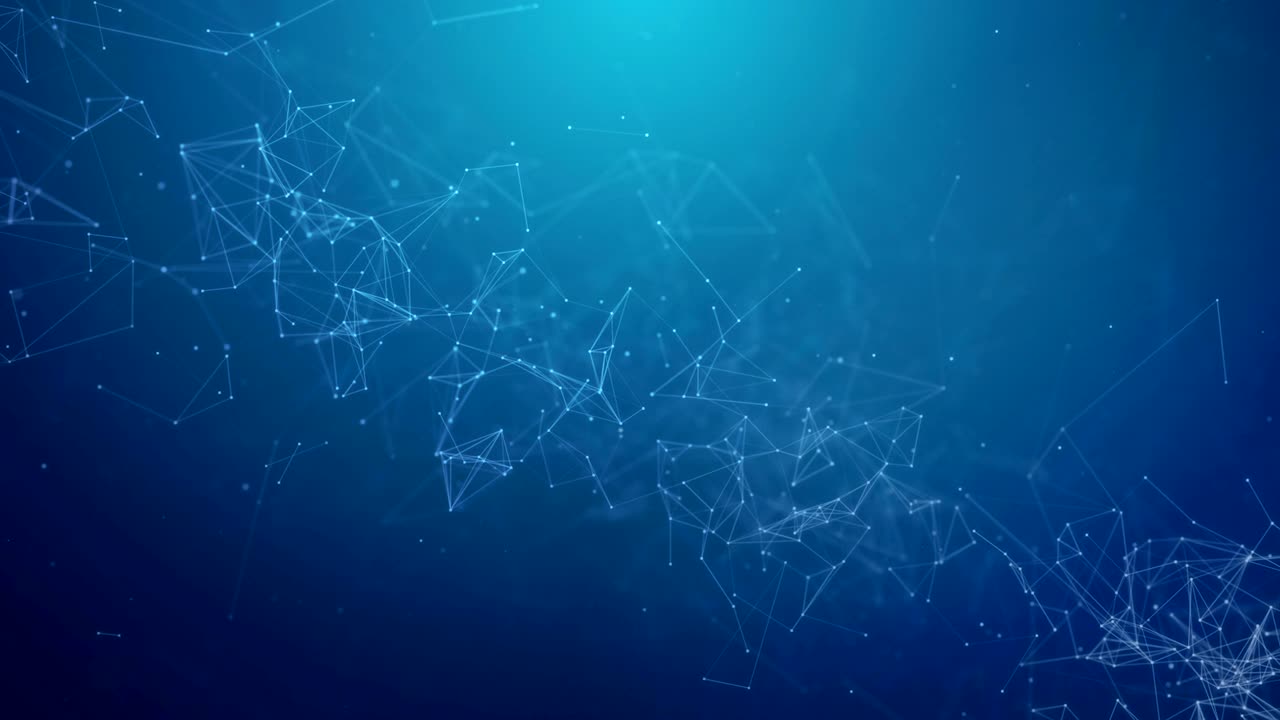 Plexus abstract network background Animation of a growing network