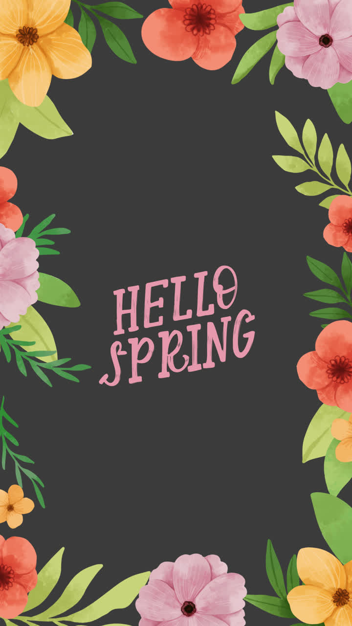 안하세요 봄 꽃 디자인