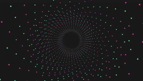 Illusion-Abstraktes-Dunkles-Loch-Mit-Neon-Regenbogen-Glitzert-In-Dunkler-Galaxie